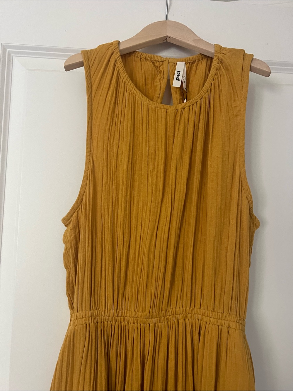 PACT Sleeveless Maxi Dress in Mustard - Picture 2 of 7
